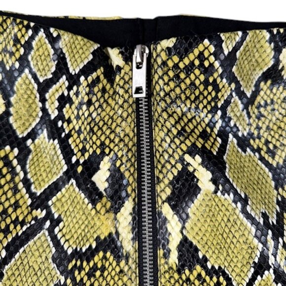 I.AM.GIA Snakeskin Yellow Green Print Faux High Waist Pants Zip All Around M EUC - Picture 5 of 11